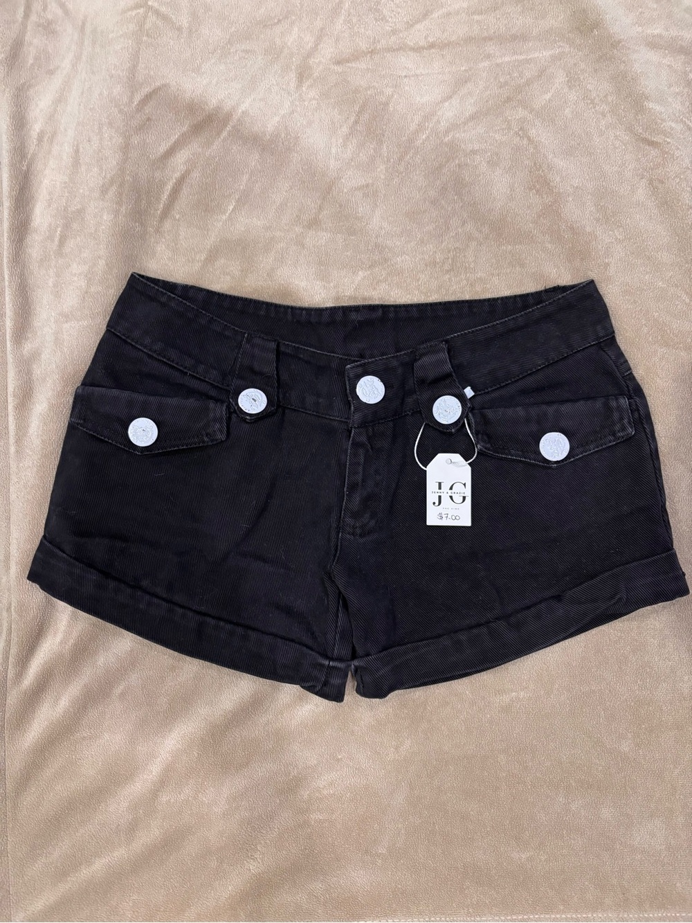 Black Denim Women's Shorts